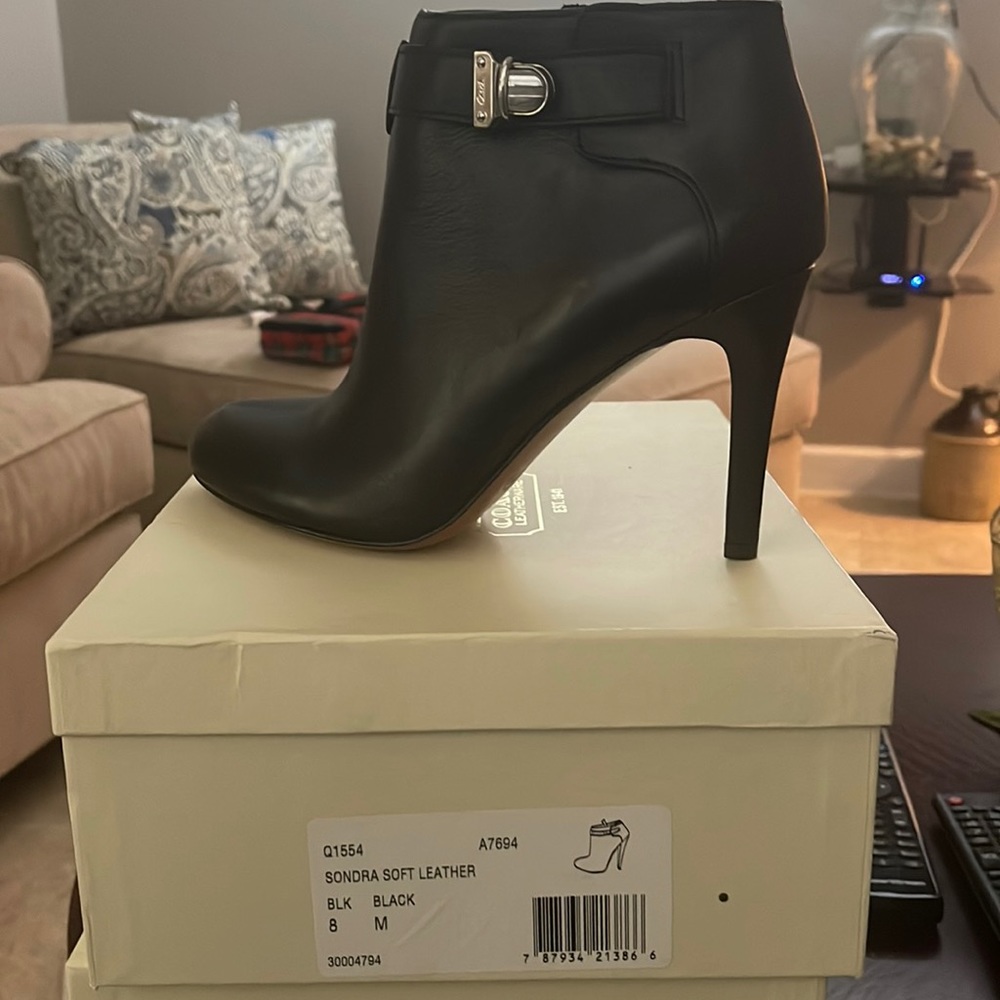 Brand new Coach Sondra Soft Leather black boot